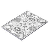 花の正方形の落書き ノートブック (左側)