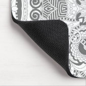 花の正方形の落書き マウスパッド (コーナー)