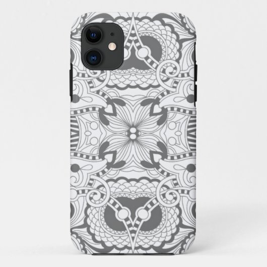 花の正方形の落書き Case-Mate iPhoneケース (裏面)