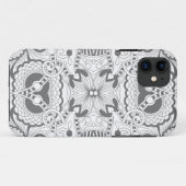 花の正方形の落書き Case-Mate iPhoneケース (裏面(横))