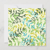 花の正方形の誕生日のパーティの招待状 招待状 (裏面)