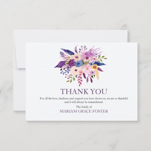 花の死別のサンキューカードの破烈 サンキューカード (正面)