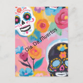 花の死者の日 デライト ポストカード (正面)