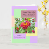 花の母と父の結婚記念日 カード (黄色い花)