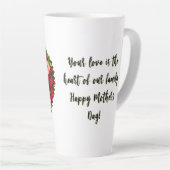 花の母のハート形のリースラテマグカップ カフェラテマグ (右アングル)