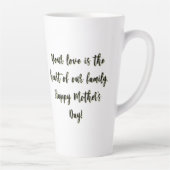 花の母のハート形のリースラテマグカップ カフェラテマグ (右)