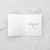 花の母の日のカード - ゴールド シーズンカード (内部)