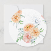 花の母の日のブランチの円の招待状 セーブザデート (裏面)