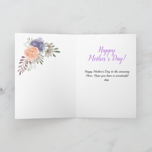 花の母の日の芍薬 シーズンカード (内部)