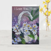 花の母の日カードのバスケット カード (黄色い花)