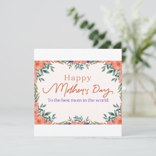 花の母の日グリーティングカード シーズンカード (スタンド正面)