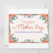 花の母の日グリーティングカード シーズンカード (正面)