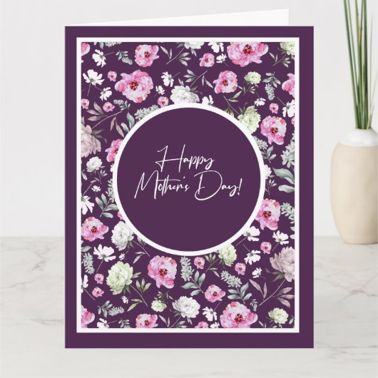 花の母の日 カード (正面)