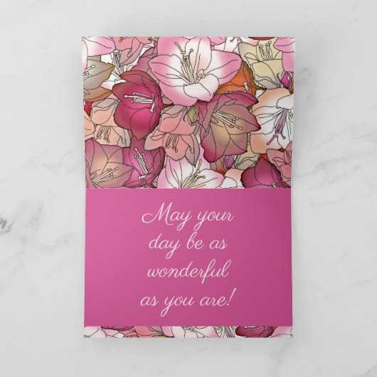 花の母の日 カード (内部)