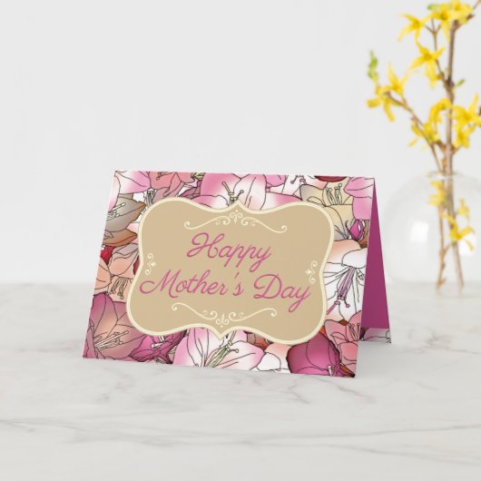 花の母の日 カード (黄色い花)