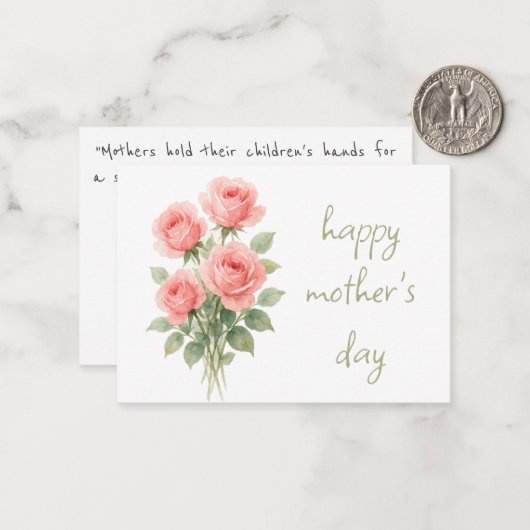 花の母の日 ノートカード (正面/裏面インサイチュ)