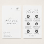 花の気につるラベルフローリスト付きロゴ (正面&裏面)