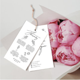 花の気につるラベルフローリスト付きロゴ