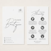 花の気につるラベルフローリスト付きロゴ (正面&裏面)