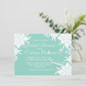 花の水のブライダルシャワーの招待状 招待状 (スタンド正面)