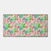 花の水の色の多肉模様 デスクマット (正面)