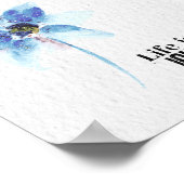 花の水の色の生活は旅である ポスター (角)