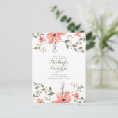 花の水の色エレガント日付の保存 案内ポストカード (スタンド正面)