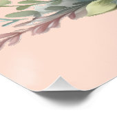 花の水差しの中のキュートなネズミのイラスト ポスター (コーナー)