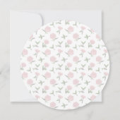 花の水差しを使ったお茶会の ブライダルシャワーの招待状 招待状 (裏面)