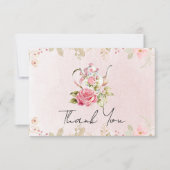 花の水差し ウェディングシャワーのお茶会 御礼 サンキューカード (正面)