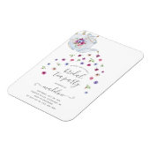 花の水差し ウェディングシャワーのパーティー招待状 マグネット (左側)