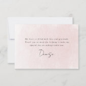 花の水差し ウェディングシャワーの感謝パーティー サンキューカード (裏面)