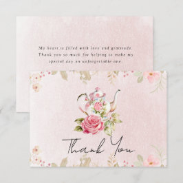 花の水差し ウェディングシャワーの感謝パーティー サンキューカード