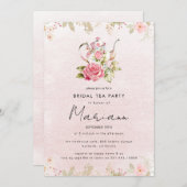 花の水差し ブライダルシャワーティーパーティー招待状 招待状 (正面/裏面)