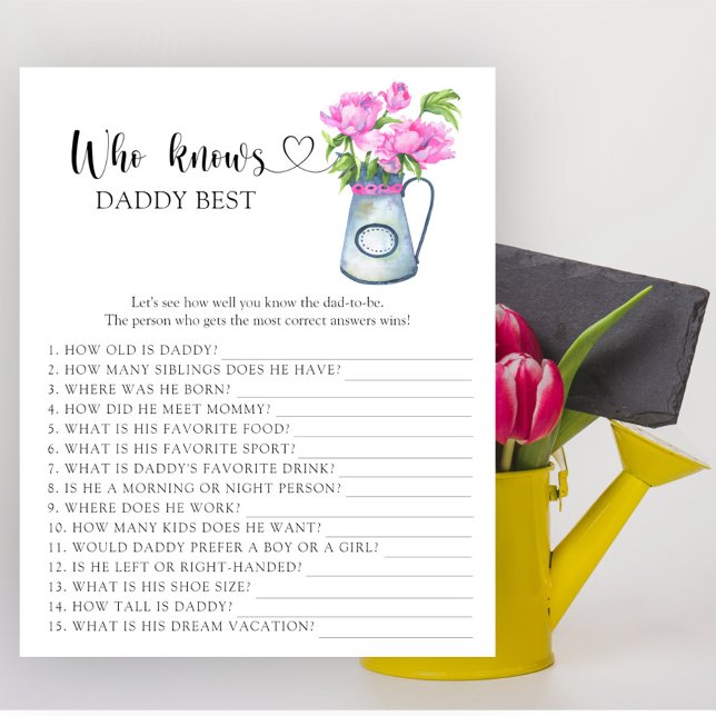 花の水差し - 誰がパパのことを一番知っているゲーム (クリエイターアップロード済み)