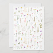 花の水彩アルファベットABC誕生日招待状 招待状 (裏面)