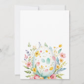 花の水彩イースター・ブランチと卵の宝探し 招待状 (裏面)
