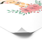 花の水彩キリン写真プリント フォトプリント            (角)