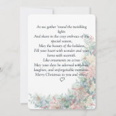 花の水彩クリスマスカード セーブザデート (裏面)