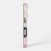 花の水彩シームレスパターン iPhone 16ケース (右側面)