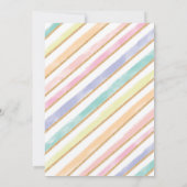 花の水彩ユニコーン ベビーシャワー 招待状 (裏面)