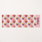 花の水彩ラディバグ ヨガマット (正面(横))