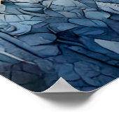 花の水彩リラックスオレンジキャット ポスター (角)