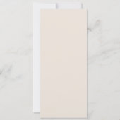 花の水彩リングや輪ベージュのメニューカード 招待状 (裏面)