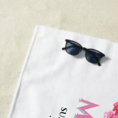 花の水彩画が"上がった結婚式あります" ビーチタオル (インサイチュ)