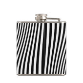 花の水彩画のスカルはとの縞で飾ります フラスク (裏面)