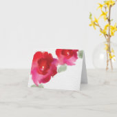 花の水彩画のブランクのメッセージカード カード (黄色い花)