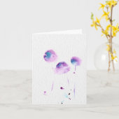 花の水彩画のブランクのメッセージカード カード (黄色い花)
