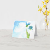 花の水彩画のブランクのメッセージカード カード (黄色い花)