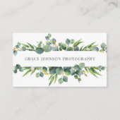 花の水彩画の写真撮影 名刺 (正面)